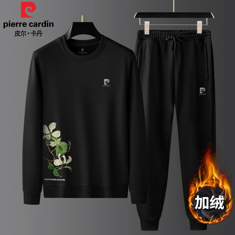 皮尔卡丹秋冬宽松休闲圆领卫衣