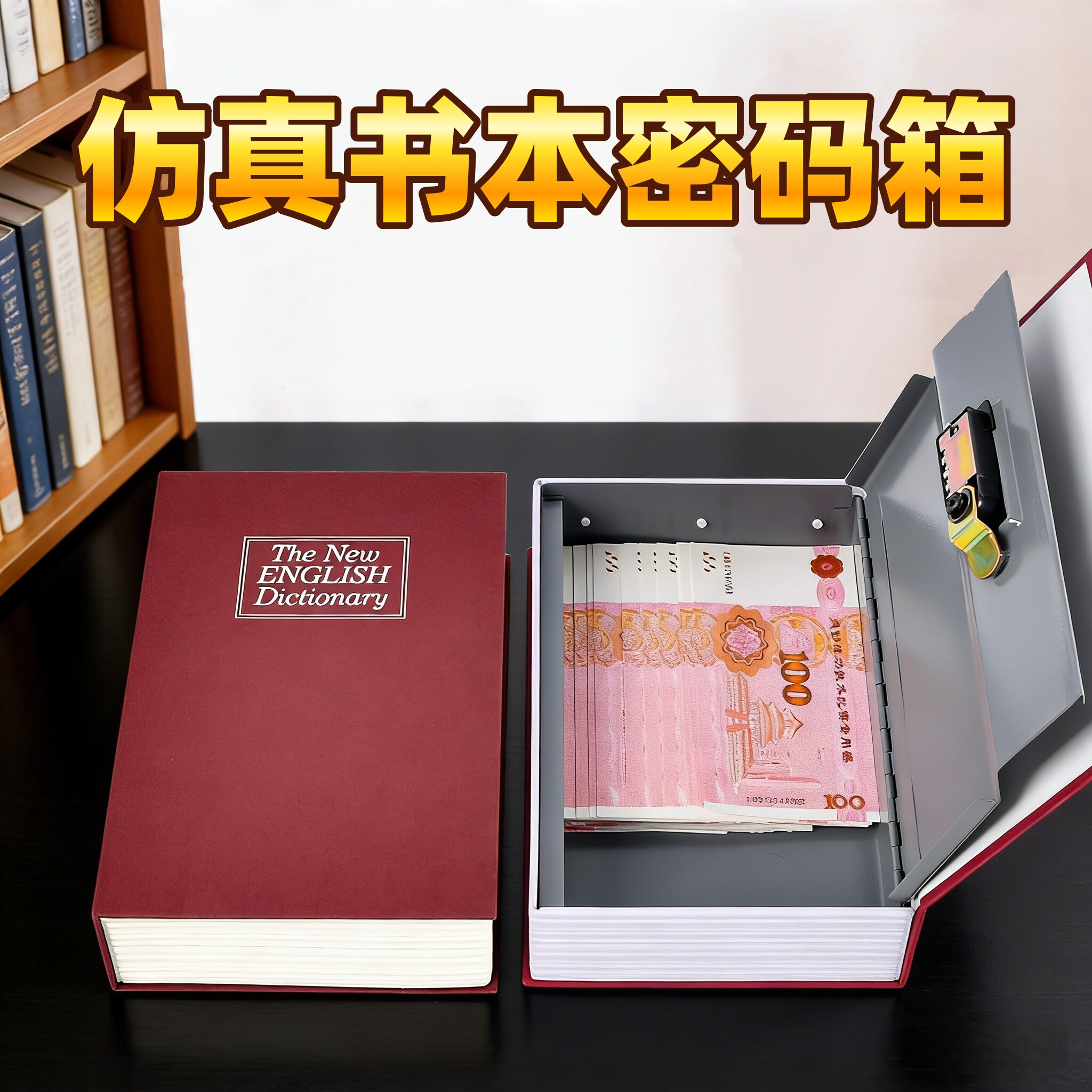 仿真书本密码盒隐藏式保险箱