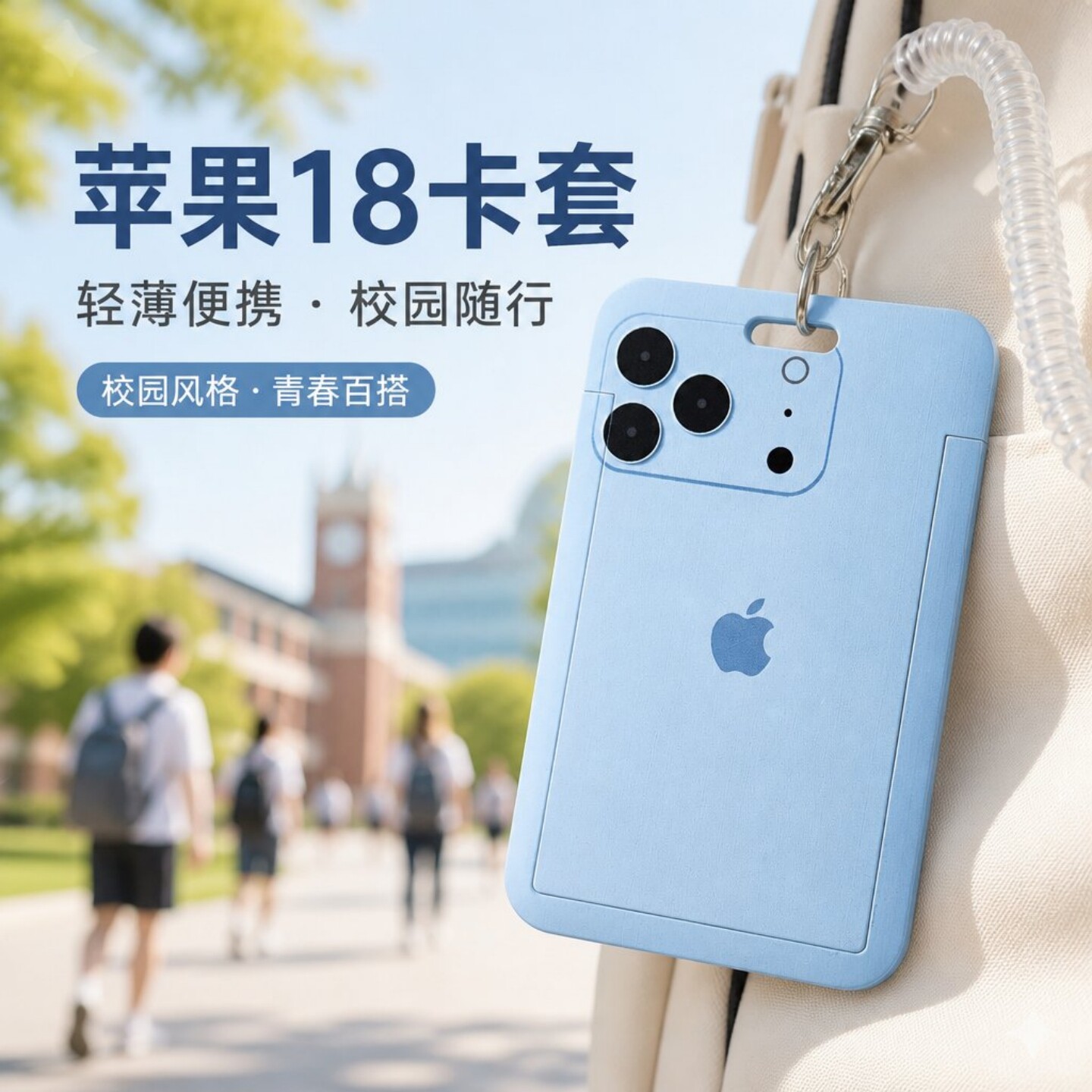 苹果18卡套便携防丢饭卡保护套