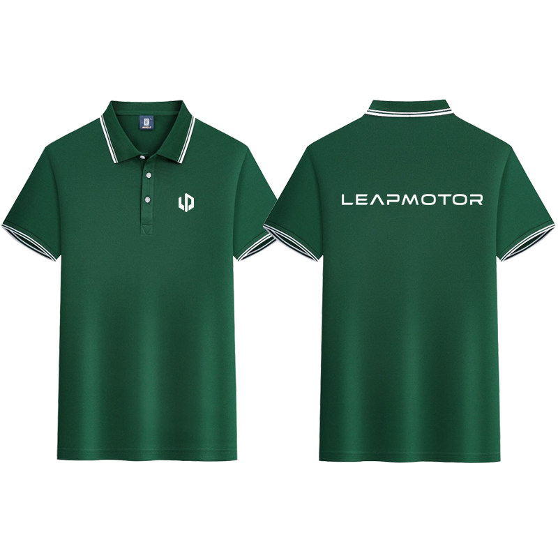 零跑4S店工作服短袖定制t恤销售工装男女polo衫订制工衣logo