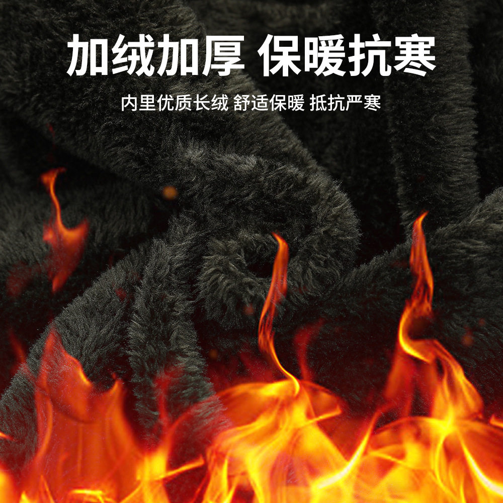 冬季加绒工作服套装男纯棉加厚棉服劳保迷彩服电焊工机修耐磨耐脏