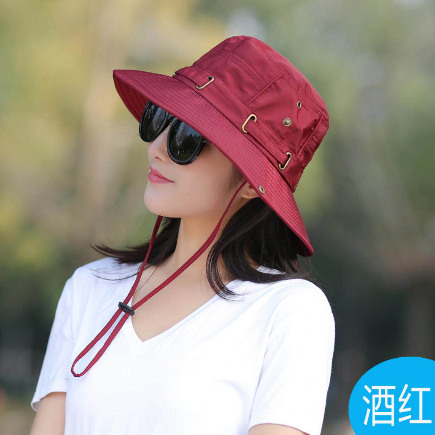 防晒户外太阳帽女夏季遮阳渔夫帽