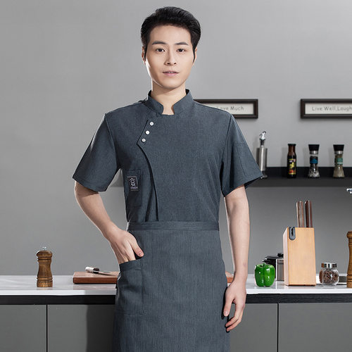 厨师工作服短袖男夏季餐饮蛋糕