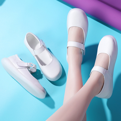 护士鞋女春夏真皮透气女