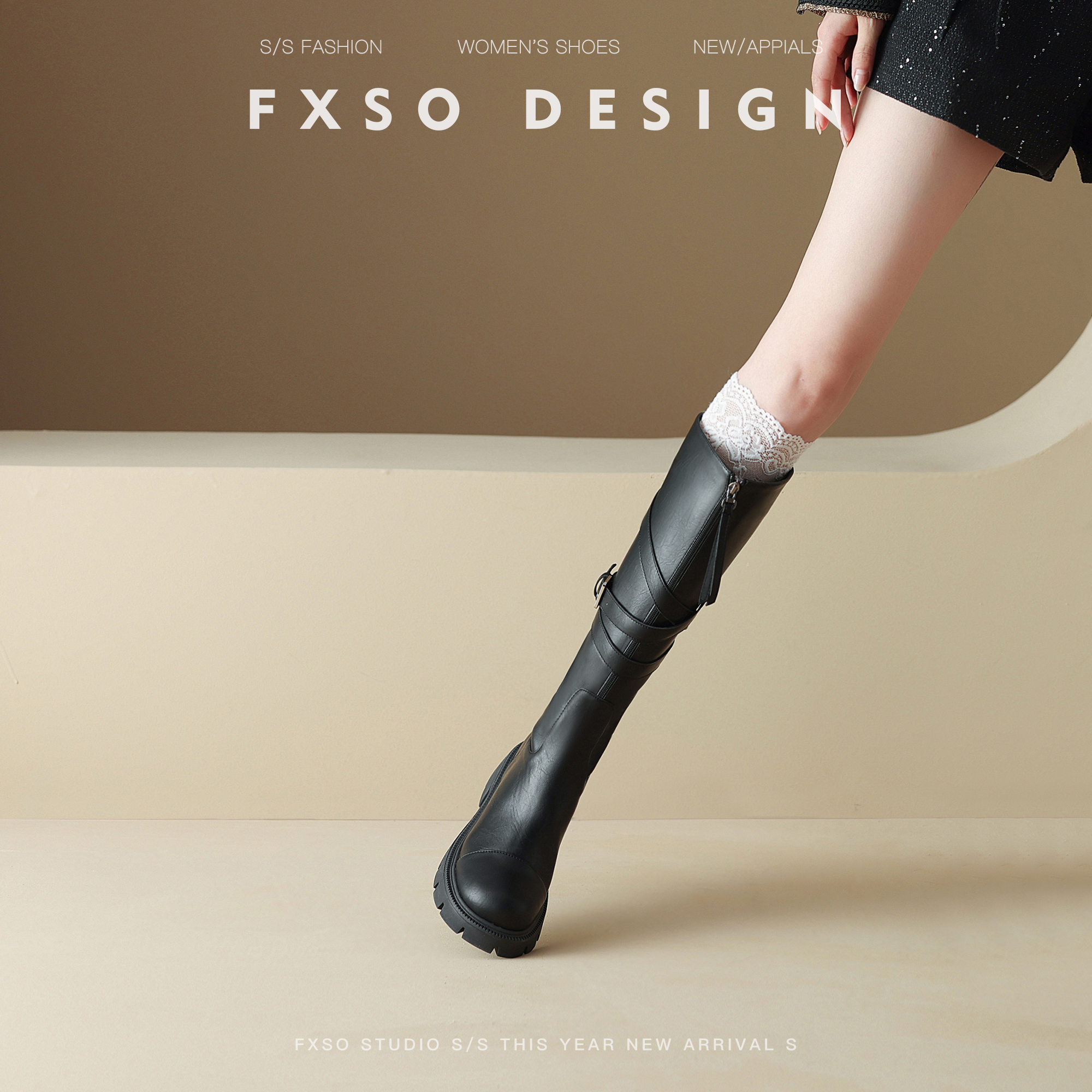 方巷大叔真皮长靴女骑士靴长筒靴