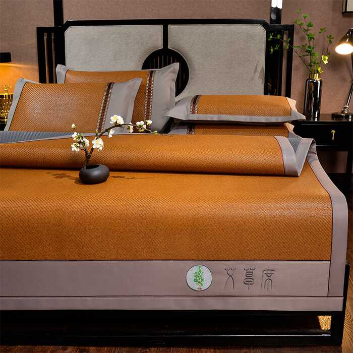 加厚艾草藤席远梦家纺凉席床笠款图片