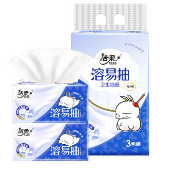 洁柔抽取式厕纸4层80抽卫生纸*6包溶易抽卫生纸流氓兔联名款