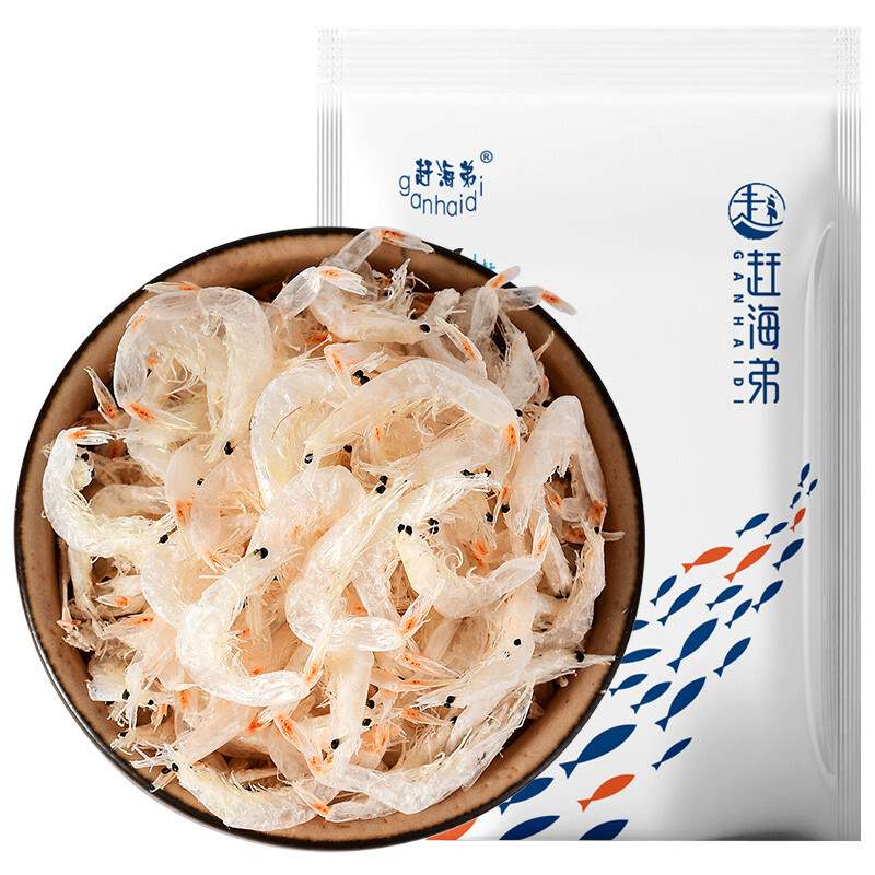 赶海弟淡干虾皮200g不咸淡晒脱水虾米皮小虾米海产干货调味食图片