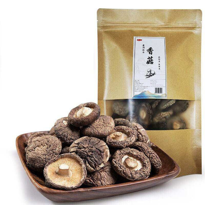 山真美青川椴木干香菇128g肉厚无根南北干货菌菇蘑菇山珍菌菇特