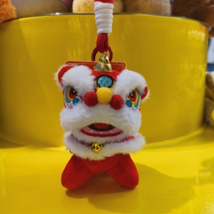 新品国风爆款新年醒狮小狮子喜庆中式创意可爱公仔钥匙扣包包