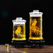 泡酒玻璃瓶带龙头10斤20斤家用高档泡酒坛加厚泡酒罐泡药玻璃容器