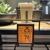 NEIGHBORHOOD块根植物多肉电子温度计湿度计壁挂大屏触摸背光磁吸