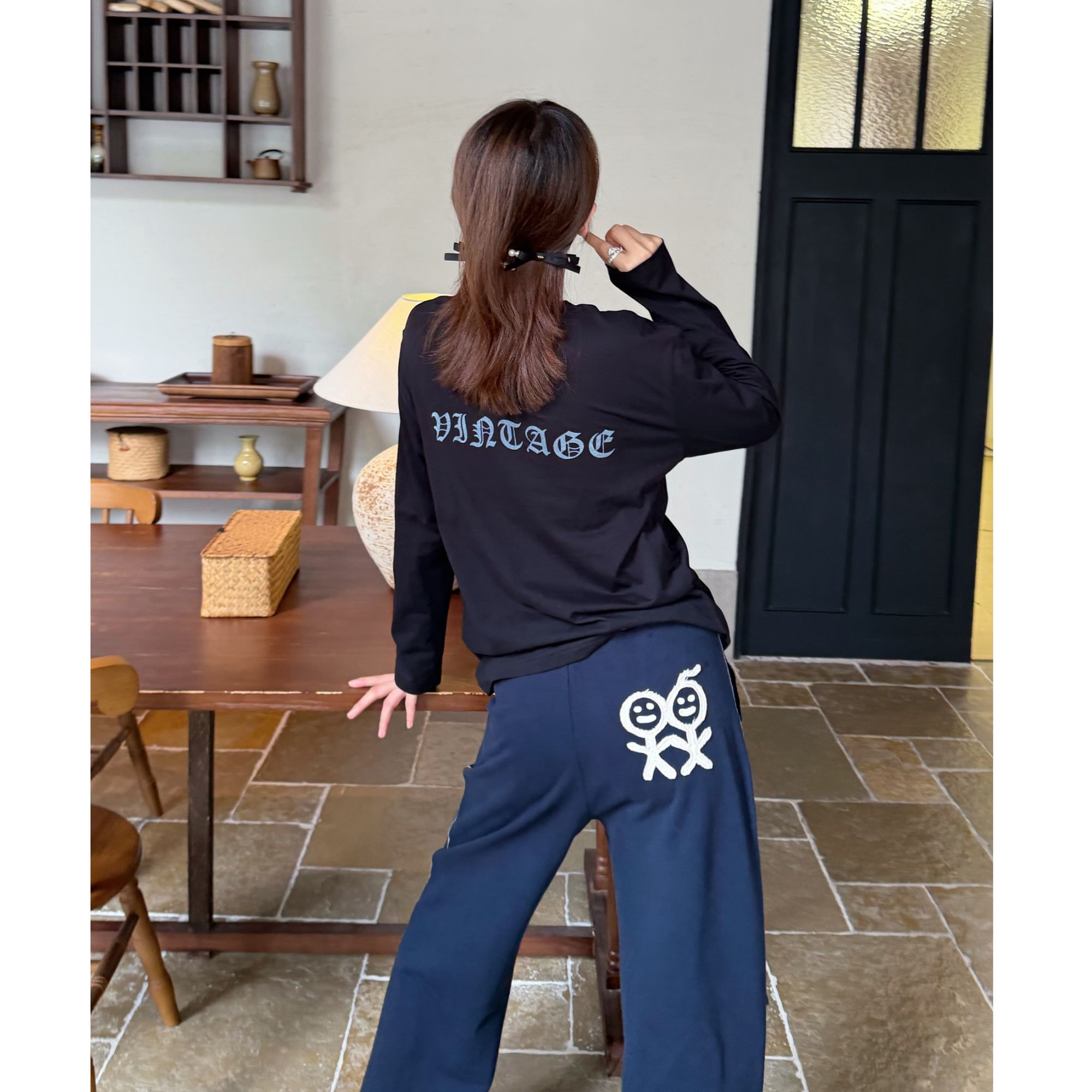 【火柴设计】裤子女长裤休闲运动休闲裤