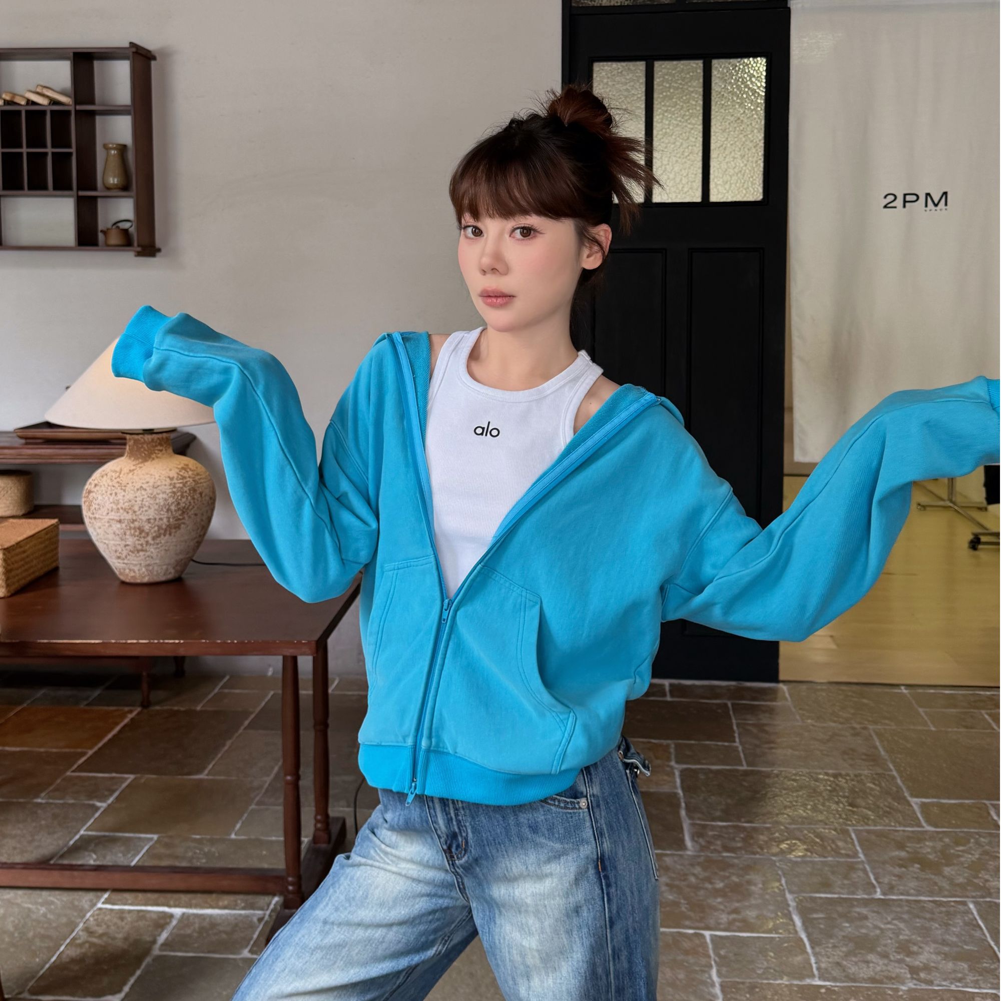 【重工洗水】卫衣外套女士202短外套