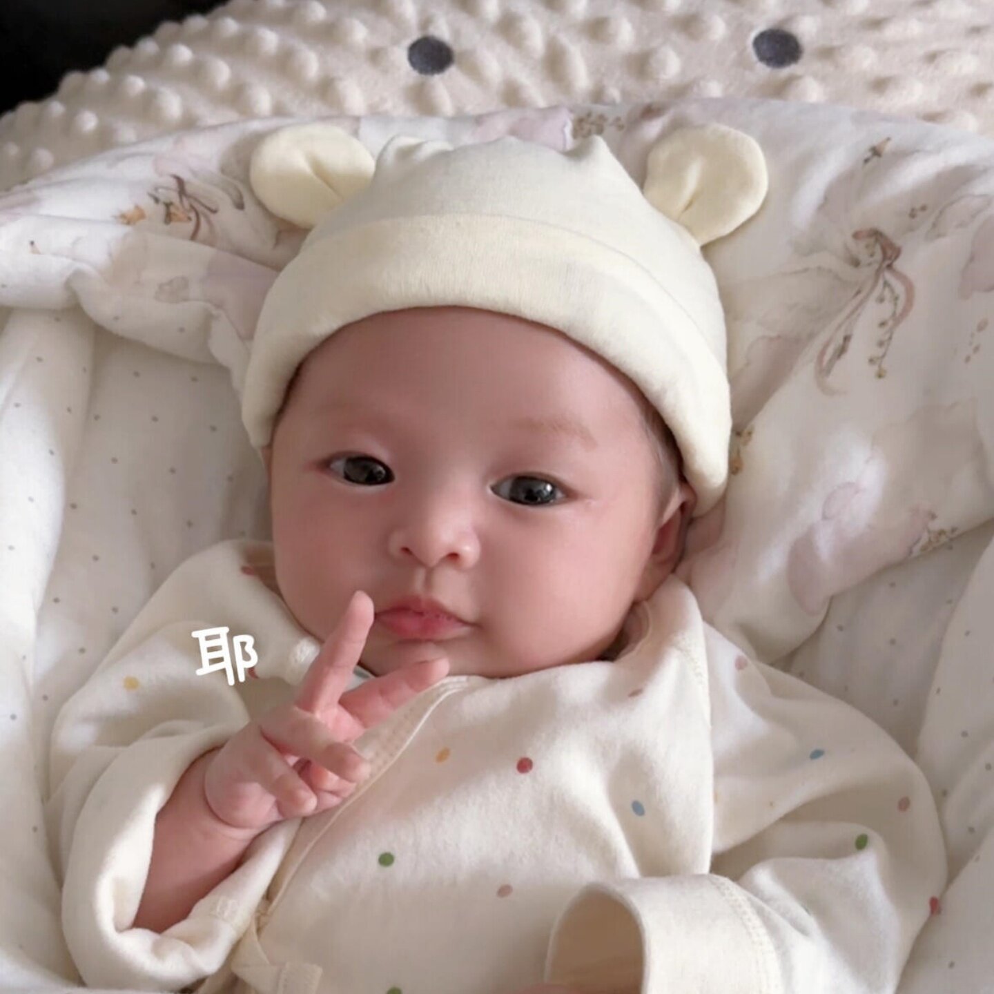 胎帽新生婴儿护卤门婴幼儿可爱小熊护耳帽子男女宝宝小月龄套头帽