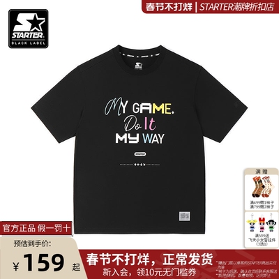 STARTER | 印花T恤男女同款2024夏季新品美式复古短袖潮流T恤