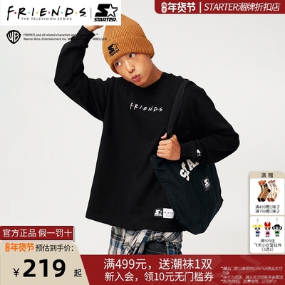 老友记联名T恤STARTER乔伊钱德勒圆领卫衣宽松纯棉百搭时尚长袖