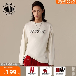 【拳王阿里联名】PALLADIUM帕拉丁日常休闲宽松男女款圆领长袖T恤