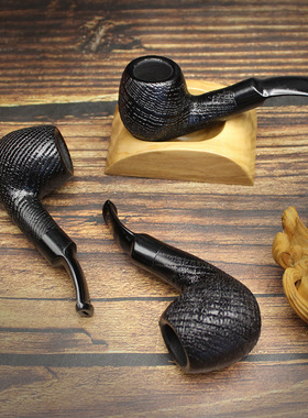 精美便携随身烟斗橡木化石迷你斗9mm过滤烟道实木烟斗木制