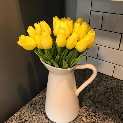 5/10Pcs Tulips Artificial Flower PU Real Touch Tulip Bouquet