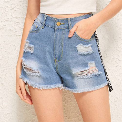 2024 Women Summer Sexy Denim Shorts Short Jeans Pants Ragged