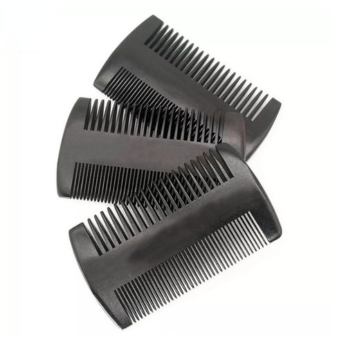 Natural Wood Hair Brush Beard Comb with PU Leather Case跨境