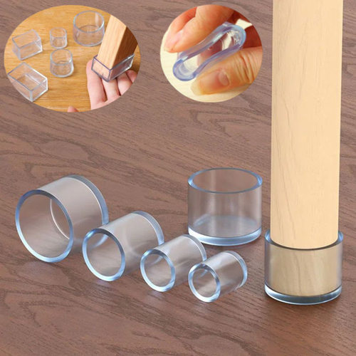 Transparent Chair Leg Caps Rubber Feet Protector Pad跨境