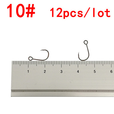 OTKIT 12pcs for Fishing Lure Spare Hook Single Fish Lure Hoo