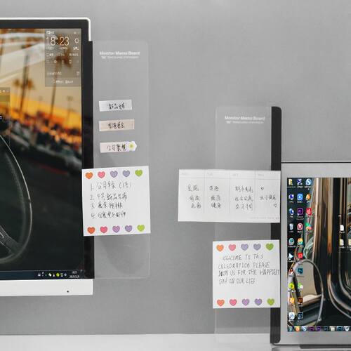 Monitor Memo Board for Sticky Note Computer Side Panel Plann