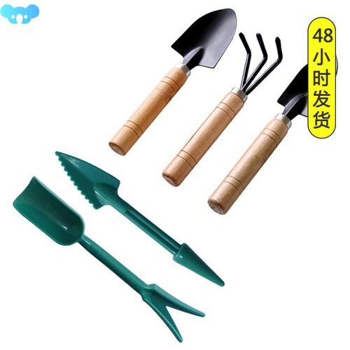 5/6Pcs Mini Garden Shovel Claw Wooden Handle Mini Gardening