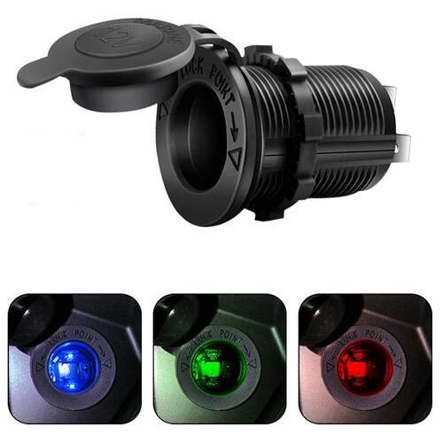 12V Waterproof Car Cigarette Lighter Socket Auto Boat跨境专