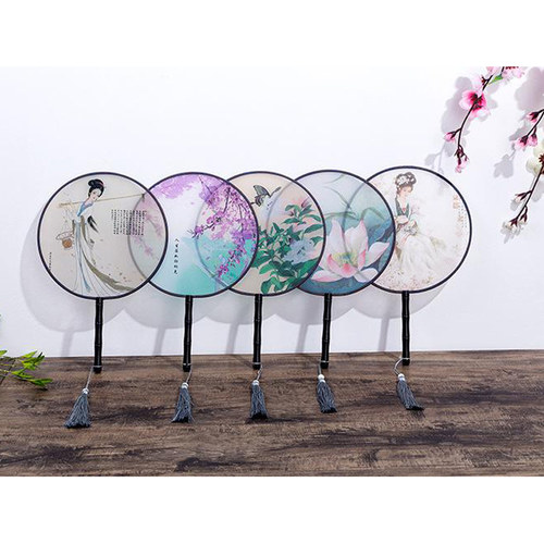 Women Fan Chinese gift craftwork girl fan Creative souvenir