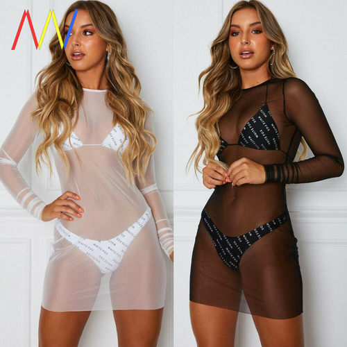 Women Ladies Bikini Cover Up Bathing Suit Lace Beach Dress