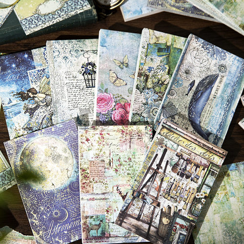 60Pcs/Pack Rose Manor Series Memo Pad Light Paper Retro跨境