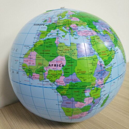 30cm Inflatable Globe World Earth Ocean Map Ball跨境代1
