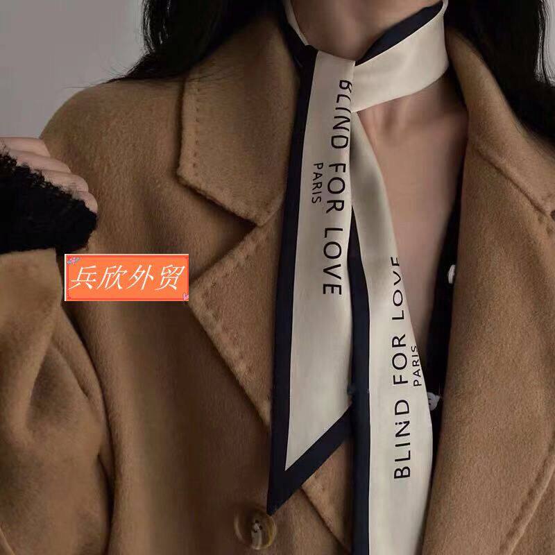 French Silk scarf Headband girl ribbon Head rope Headwear图片