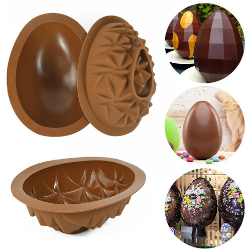 3D Egg Shape Silicone Chocolate Mold Fondant Cake Baking Mol