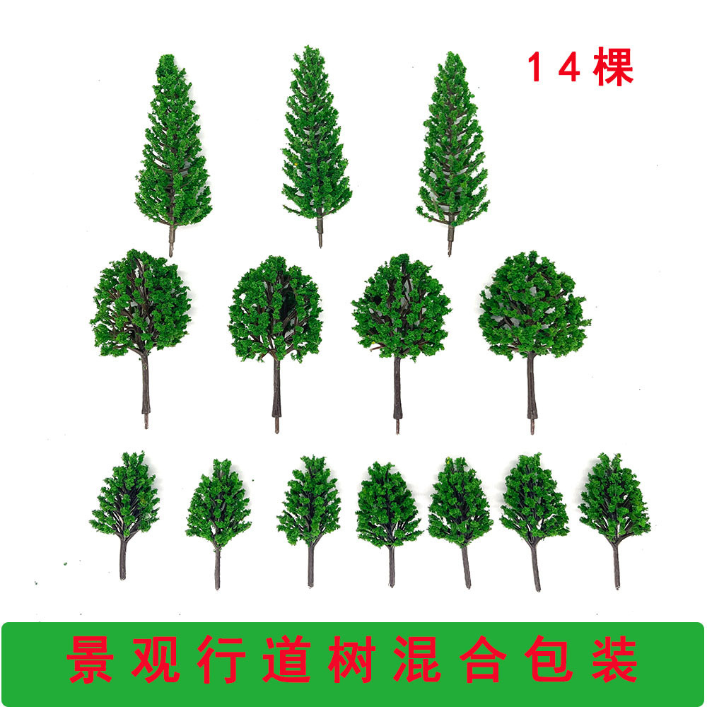 Set Architectural Sand Table Model Tree Miniature Scene Land