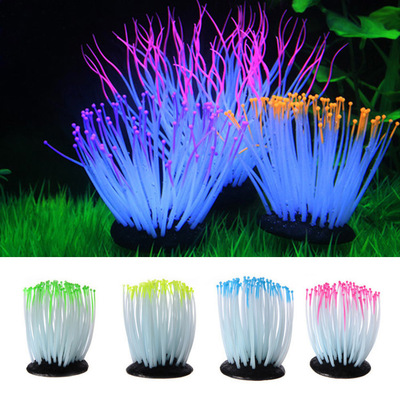 Silicone glow-in-the-dark decorative fish tank aquascape sim