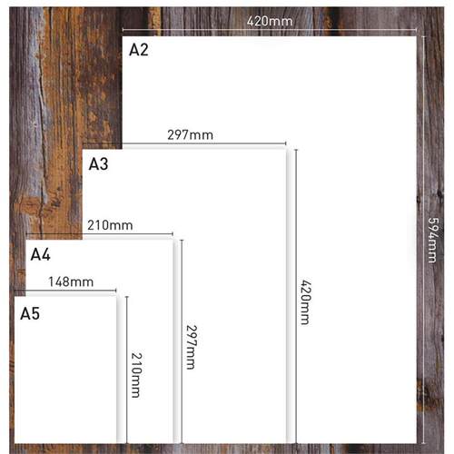 50pcs/lot A3 A4 A5 White Kraft Paper DIY Card Making 120g18