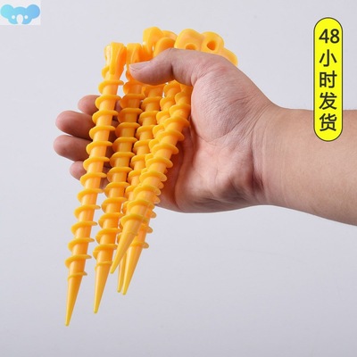 5 Pcs Ground Nails Camping Travel Plastic Screws Tent Pegs E