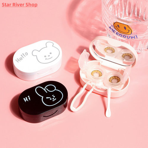 Cartoon Animal rabbit Contact Lens Case Plastic Hard Contact