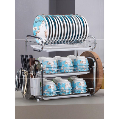 Kitchen tableware storage drying rack cutlery plate shelf