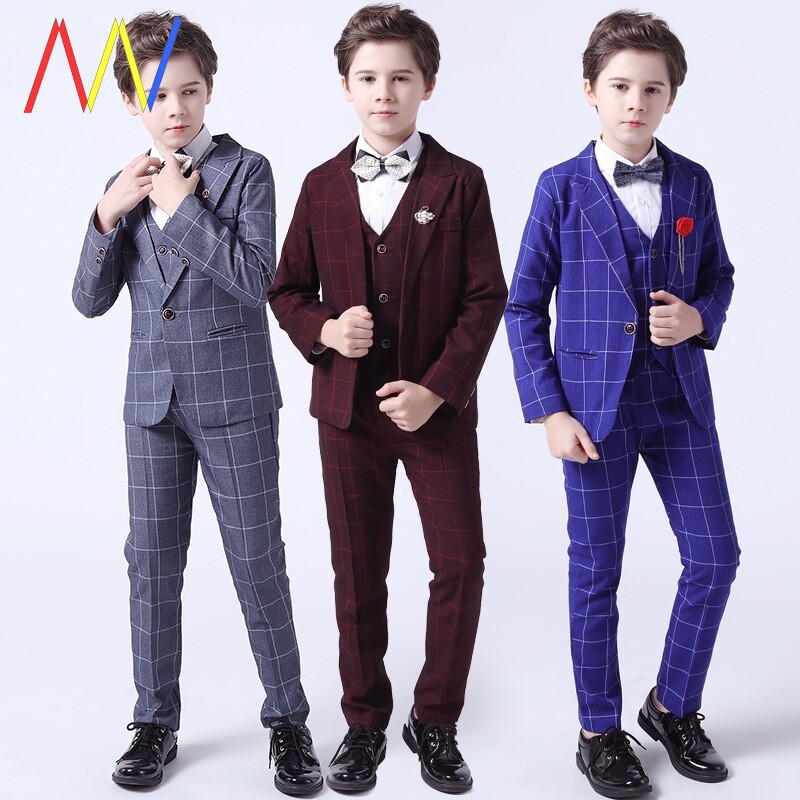 Kids boys suit for Baby boy formal Clothes jacket pants set图片