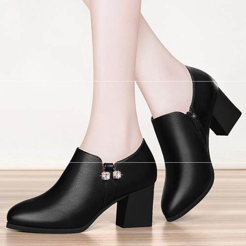 women's leather shoes martin high heels皮鞋女马丁鞋高跟女