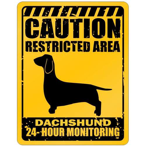 Vintage Decorative Metal Tin Sign Caution Restricted Area跨