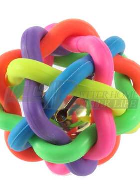 1pcs colorful ball pet dog cat toy with bell for sma全新