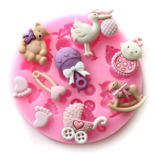Baby, Car, Bear, Silicone Fondant Chocolate Molds DIY Cake跨