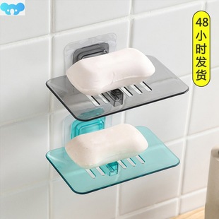 Storage Rack Wall Dishes Soap Dish Case Suction Cup Drain跨