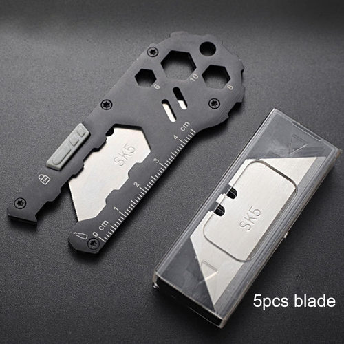 Multifunction Climbing EDC Keychain Box Cutter Outdoor Tools